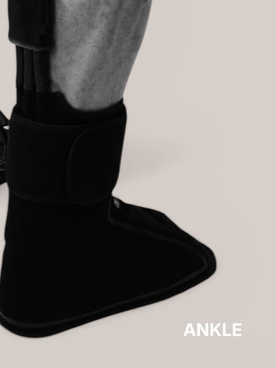 The ankle garment fitted around the ankle and foot