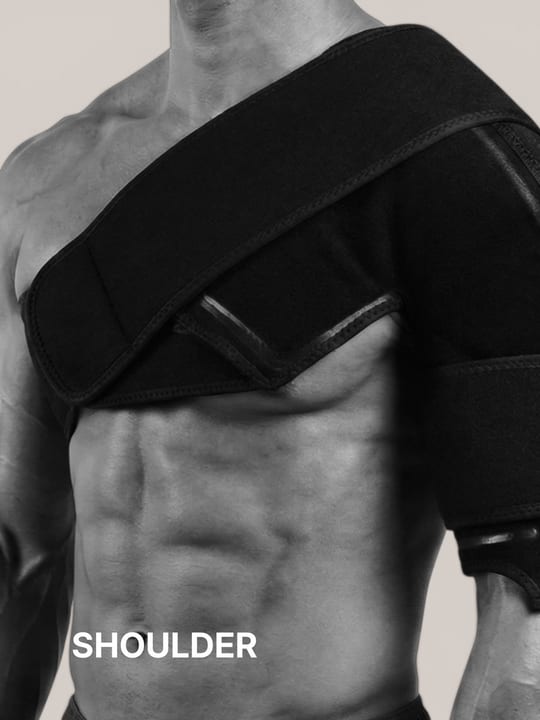 The shoulder garment fitted over the shoulder and upper arm